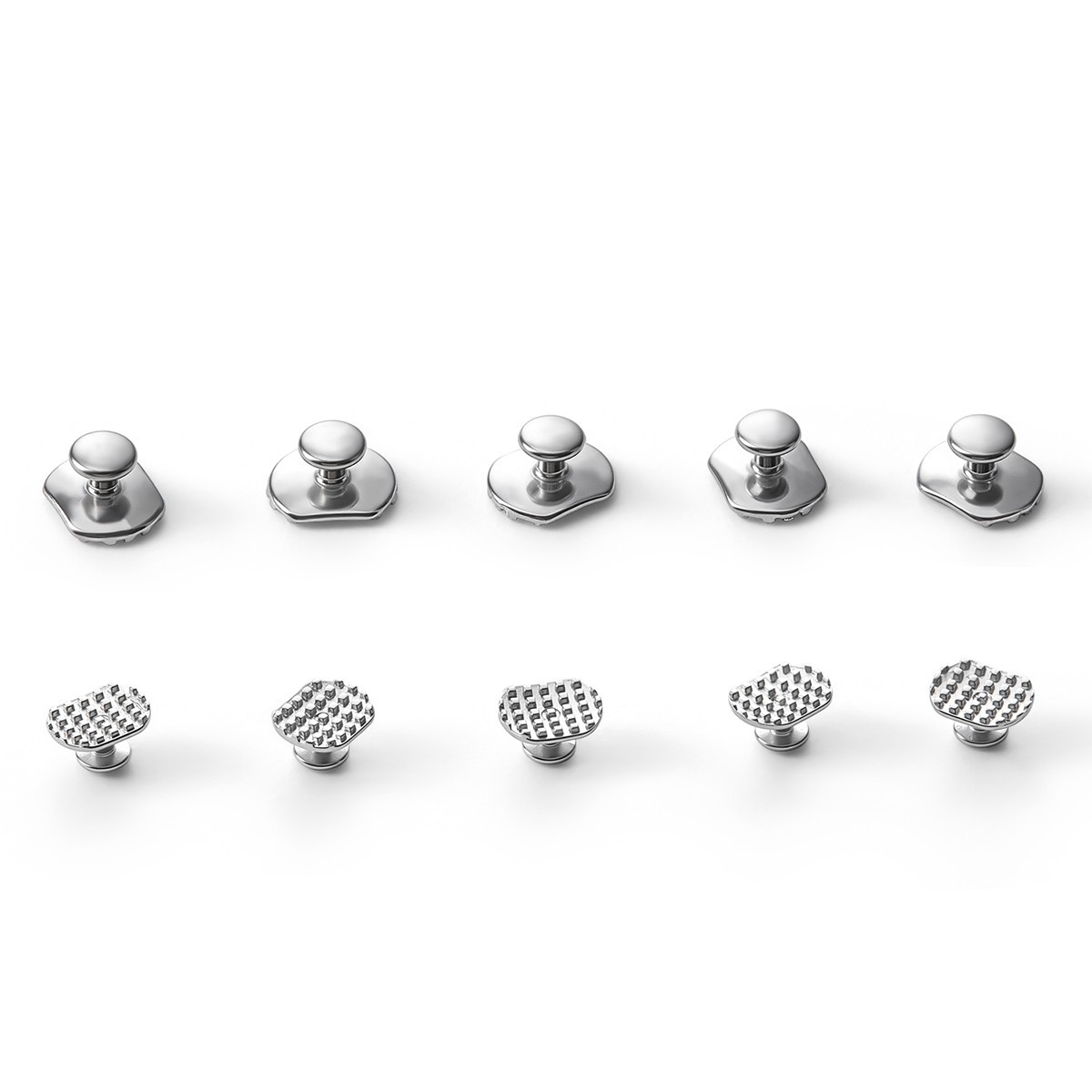 Dental Orthodontic Lingual Buttons Metal Monoblock Bondable Rectangular 10pcs/PK