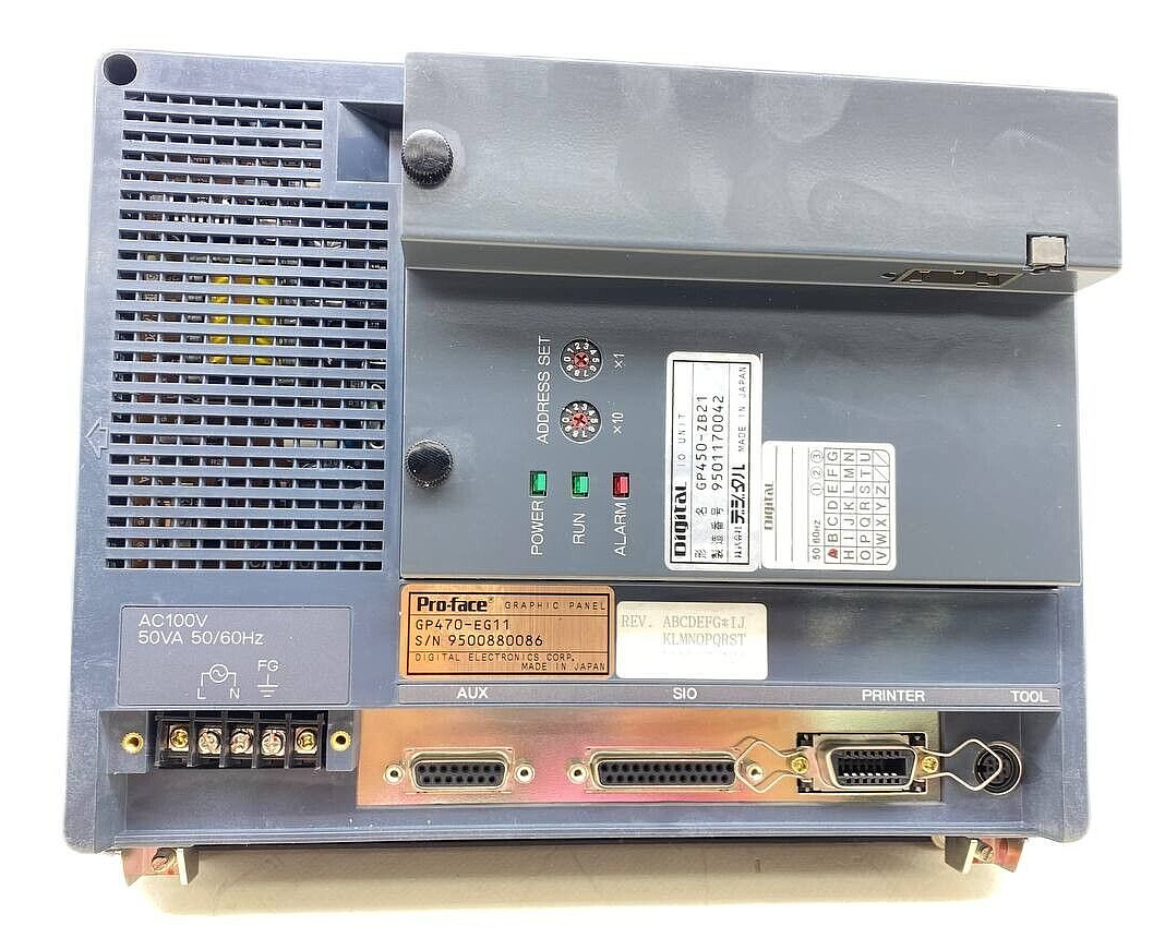 PRO-FACE GP470-EG11 GRAPHIC PANEL WITH GP450-ZB21 DIGITAL I/O UNIT (JAPAN)