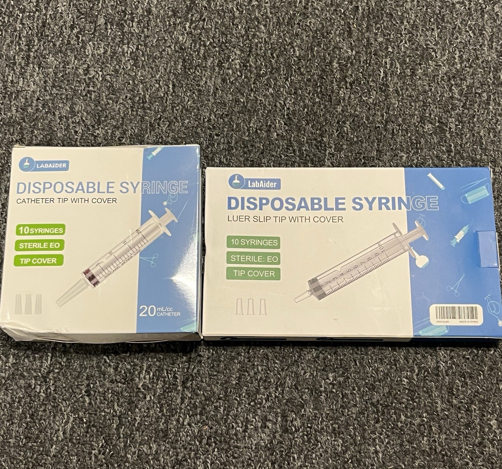 Lot Of 7 Boxes Labaider Disposable Syringe Catheter Tip Luer Slip Tip NEW SEALED