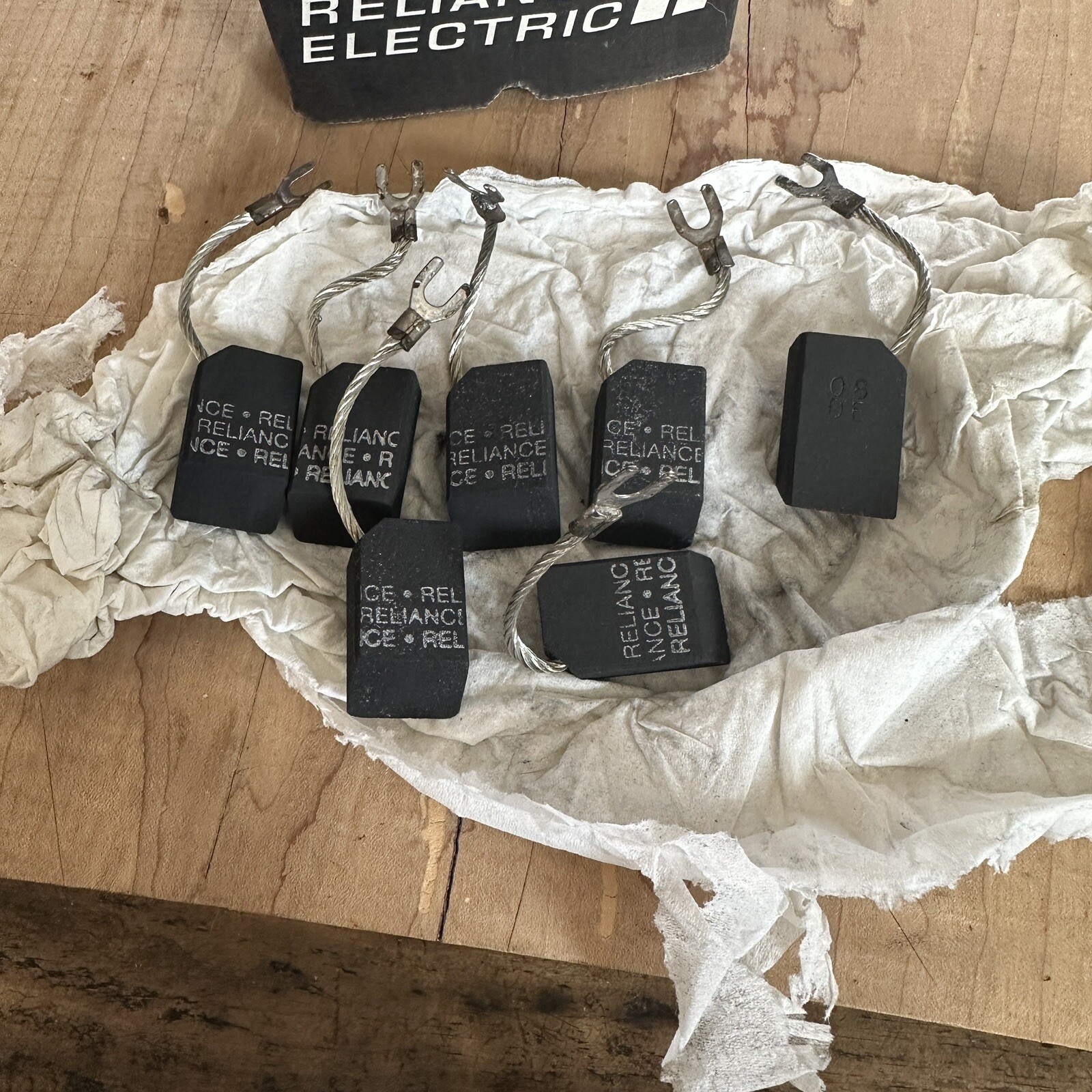 Lot Of 7 New Reliance 3306-DE Carbon Brush Electric Motor Replacement Parts