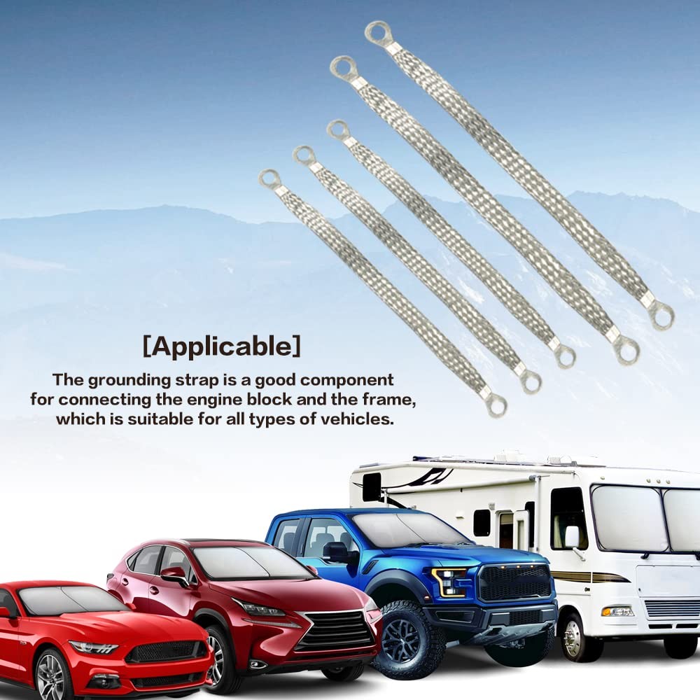 Universal Flat Braided Copper Ground Strap,Professional Vehicle Grounding…