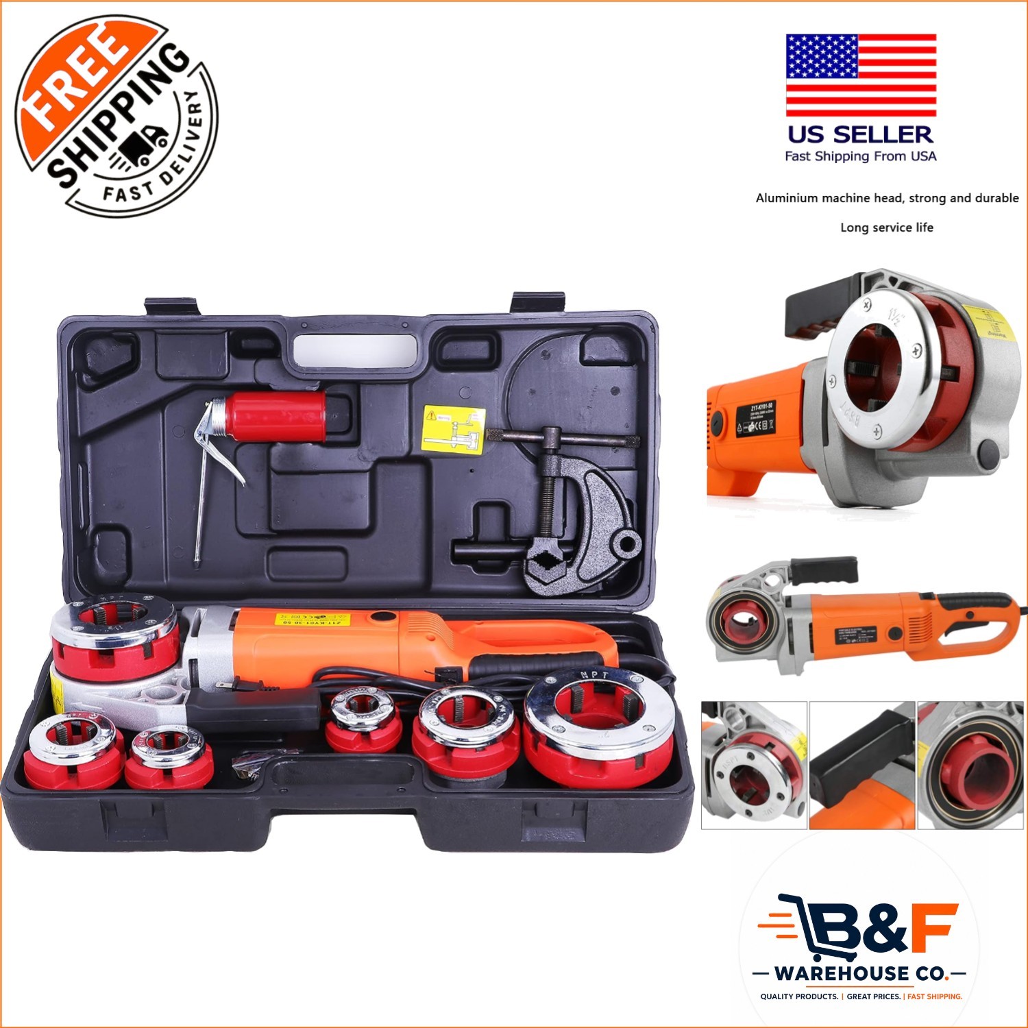 High-Efficiency Electric Pipe Threading Machine for Galvanized & Iron Pipes