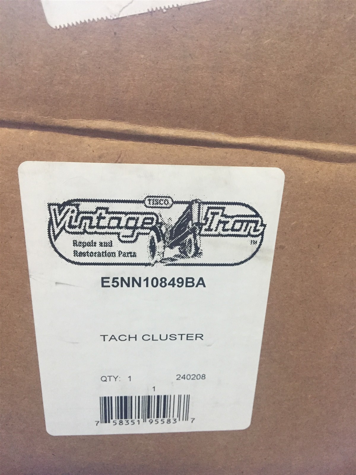 Tisco New Old Stock Part # E5NN10849BA TACH CLUSTER