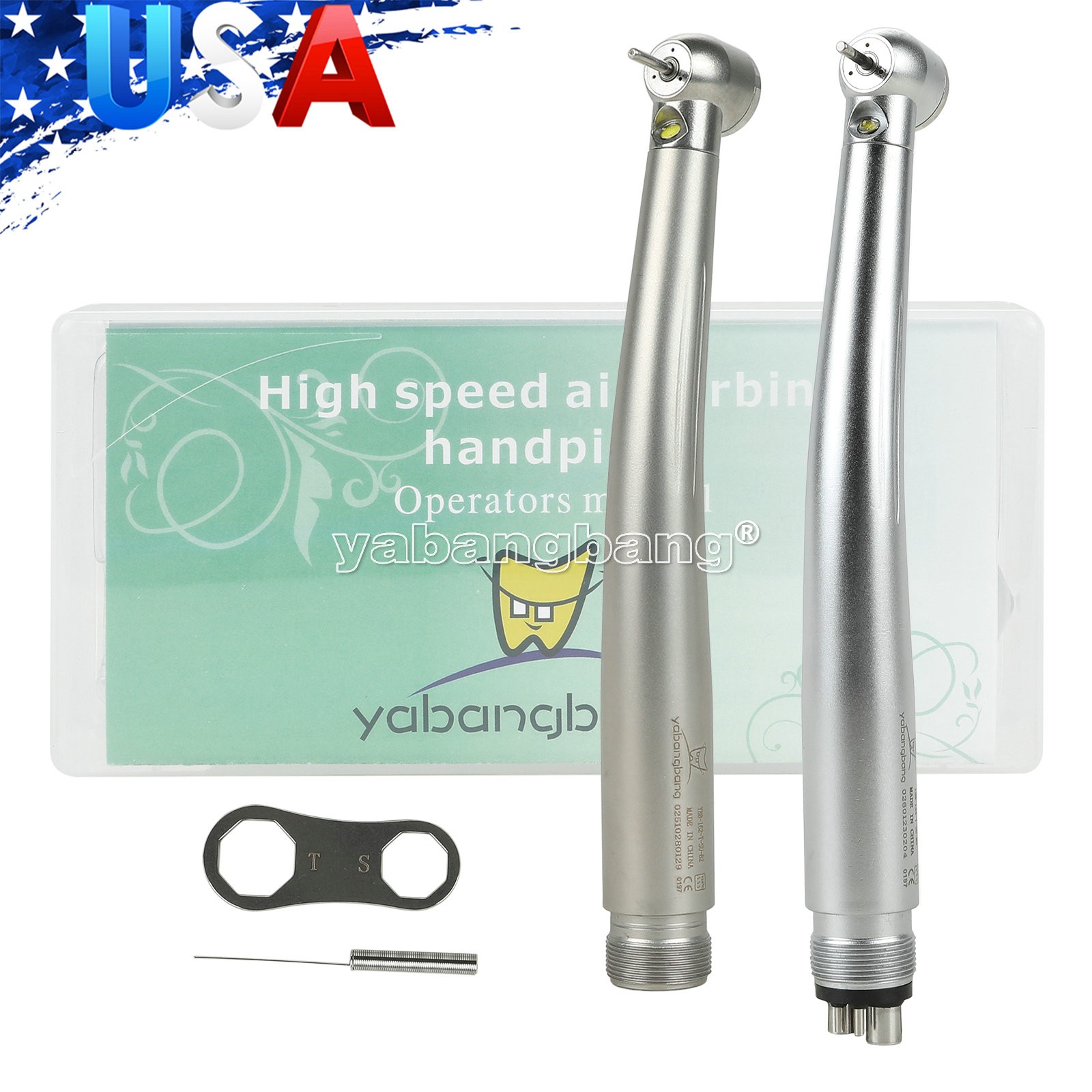 Yabangbang Dental Fiber Optic LED E-generator High Speed Handpiece/Cartridge