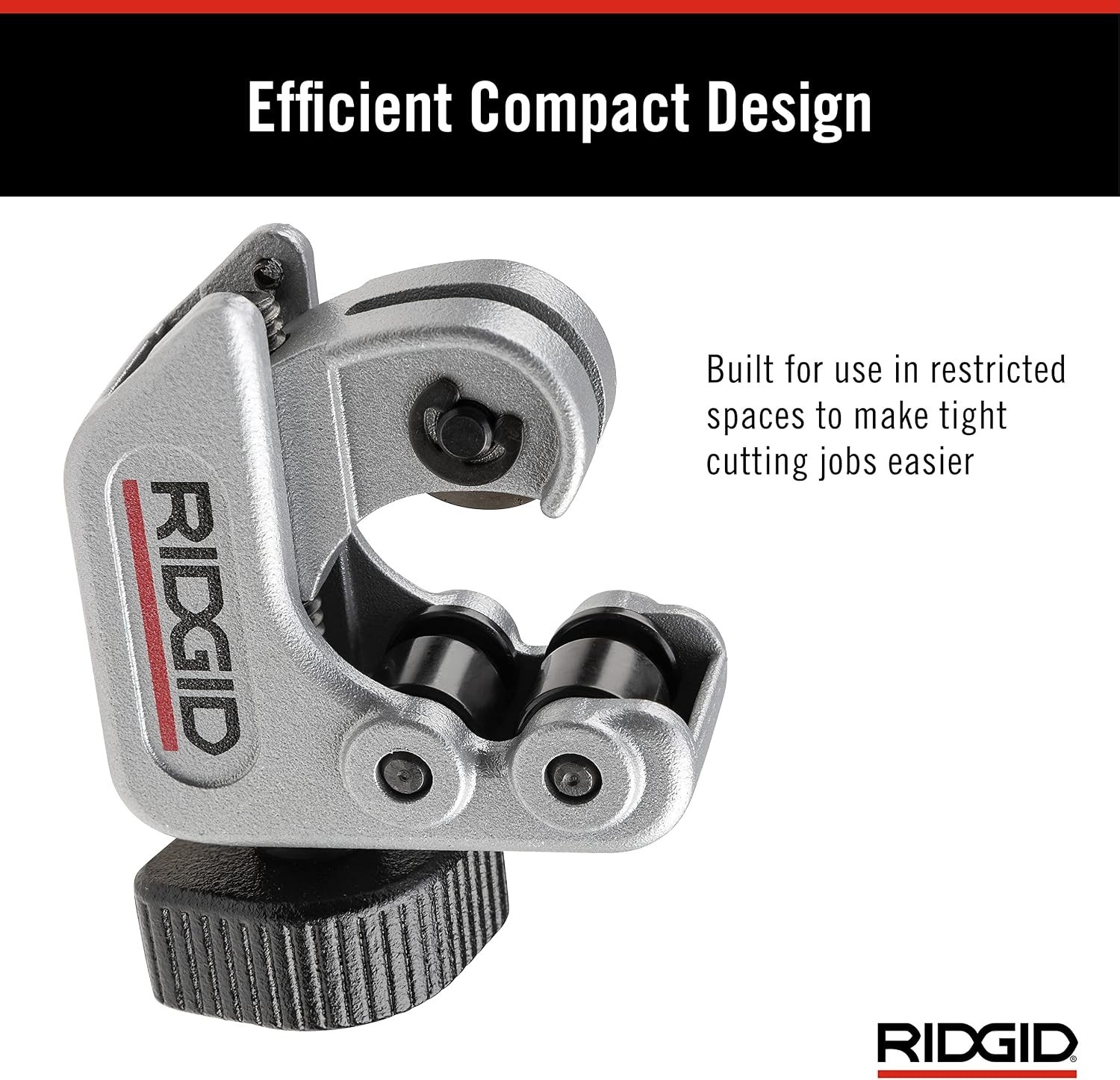 Lightweight Manual Tubing Cutter for Copper, Brass, and Plastic in Tight Areas