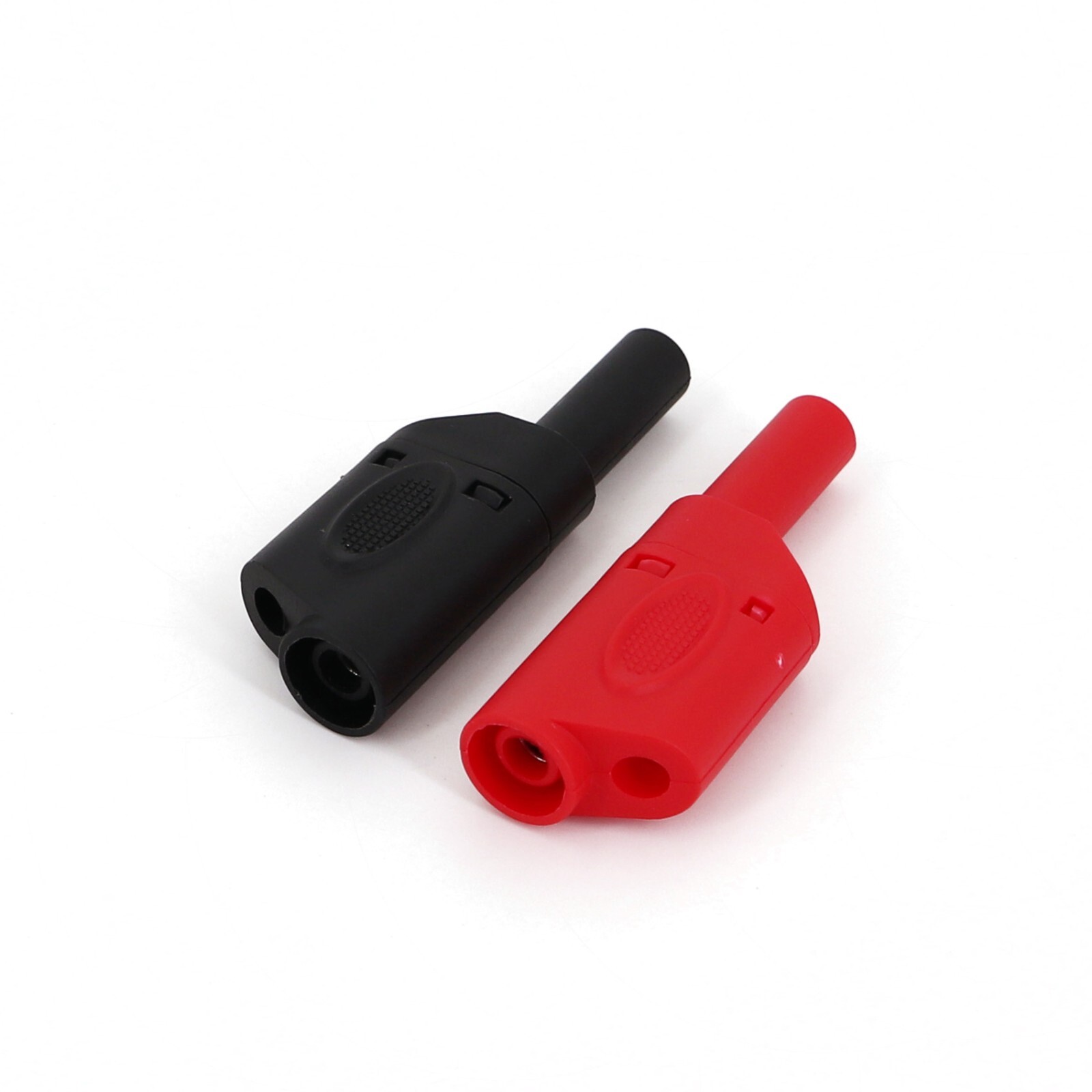 20x Shrouded Fully Insulated Safety 4mm Male Stackable Banana Plug Connector NEW