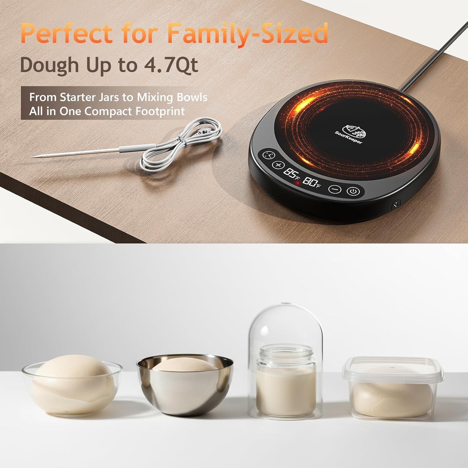 SourKeeper, Larger 2-in-1 Sourdough Starter Warmer Pro – 2026 Upgrade Larger …