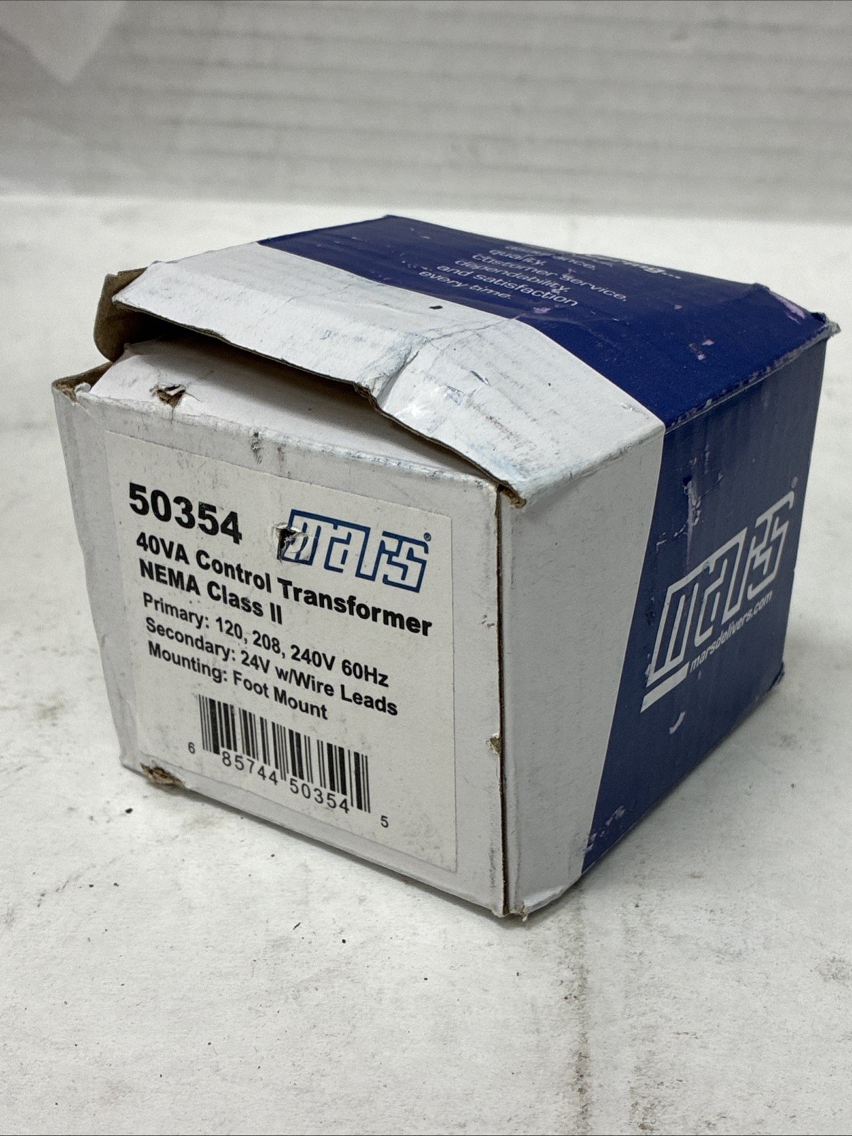 Mars Control Transformer 50354 NEMA Class 2 24v 40va