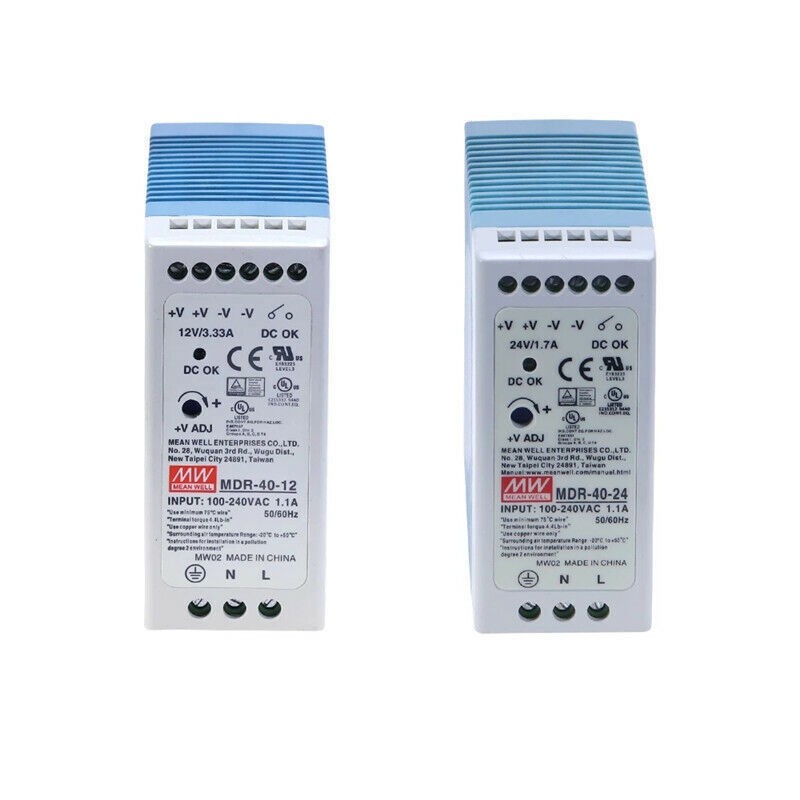 MDR-40-24 40W 24V 1.7A Single Output DIN Rail Mount AC/DC Switch Power Supply