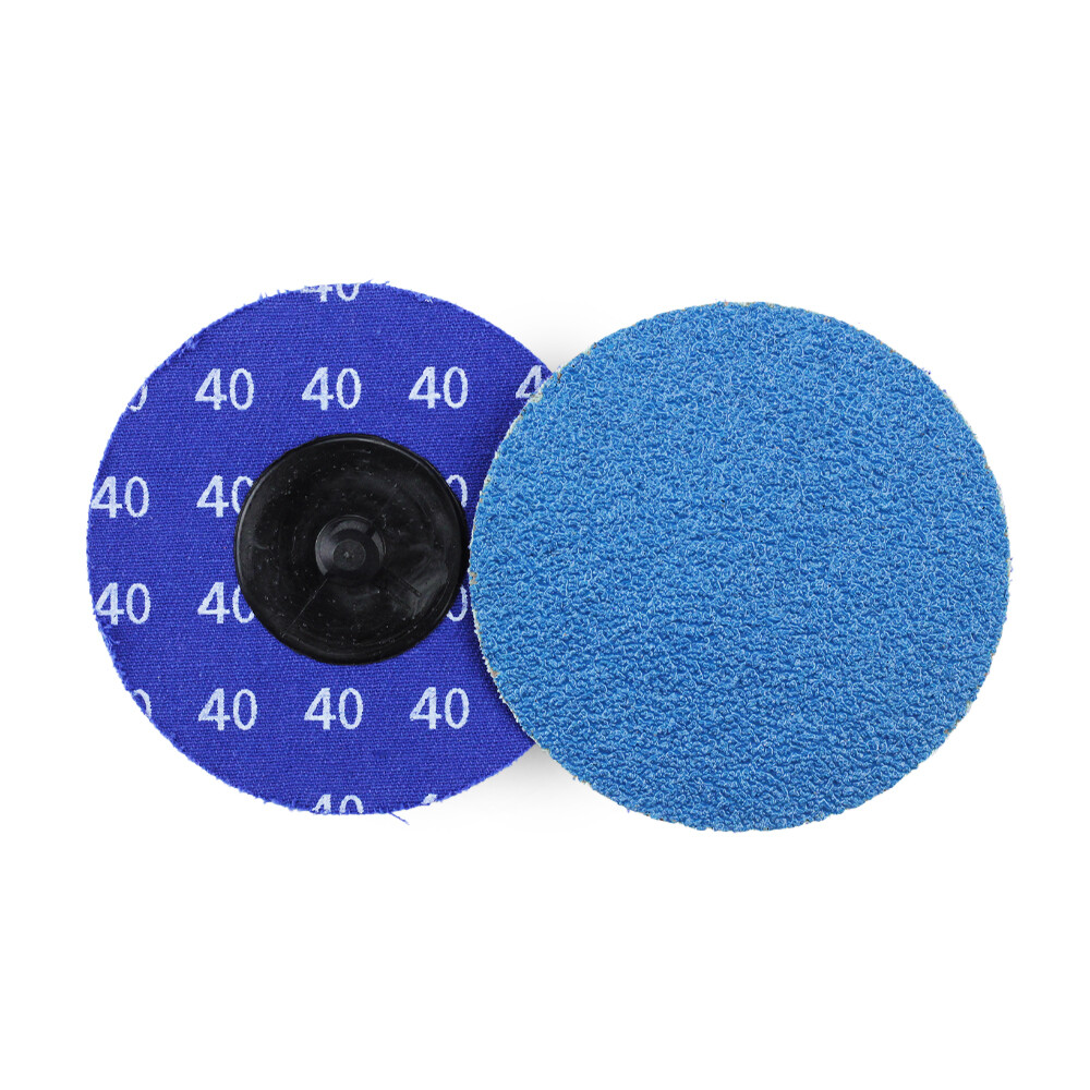 50 Pack – 3″ Zirconia 40 Grit Quick Change Sanding Disc Black Hawk, Type R Roloc