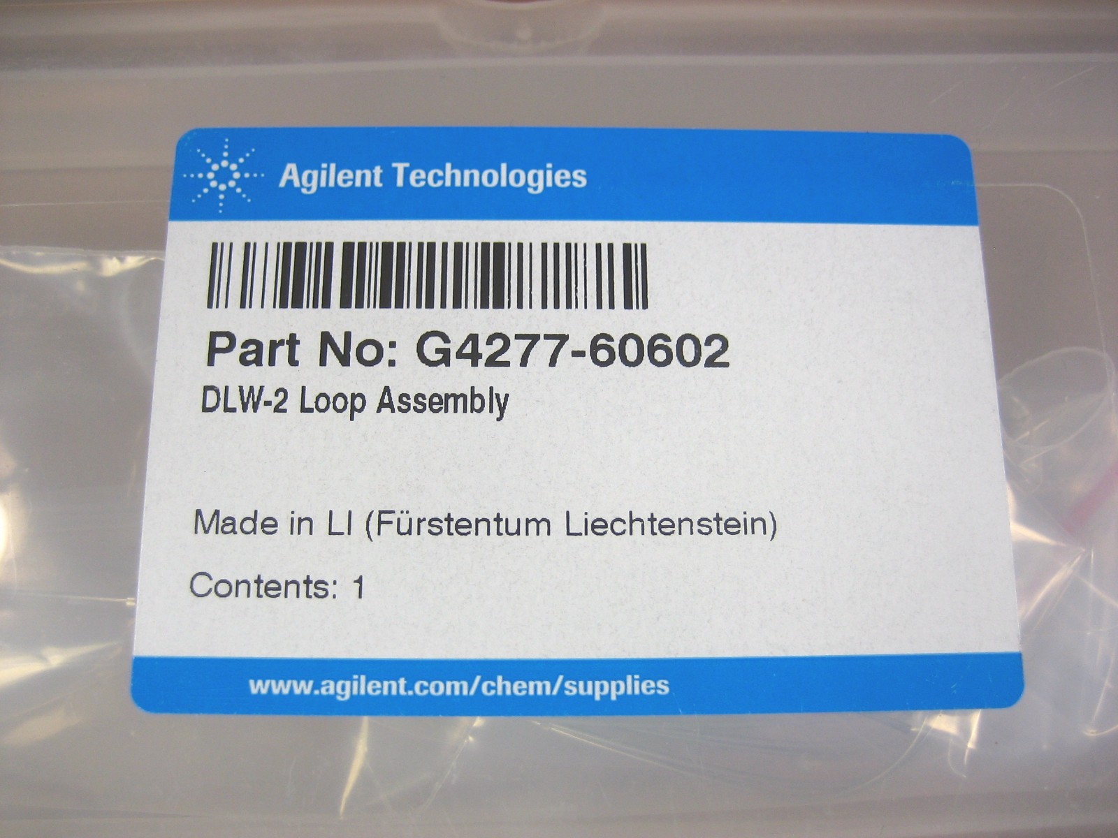 NEW Agilent G4277-60602 DLW-2, Loop Assmbly