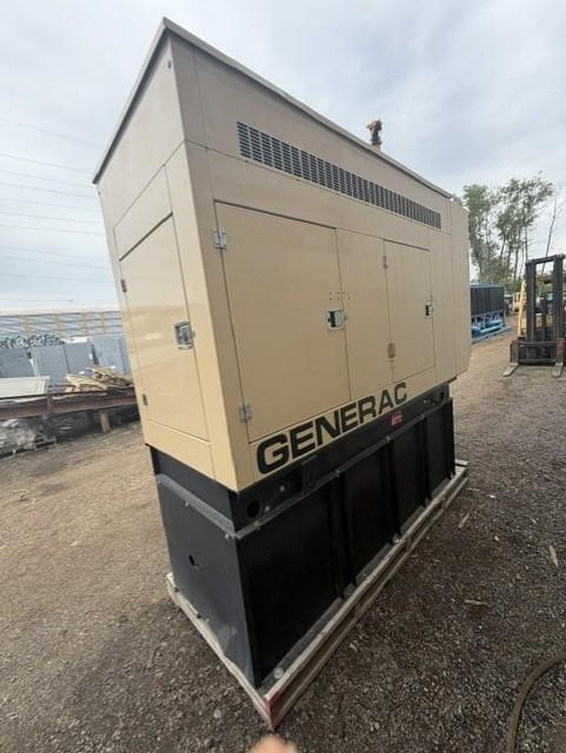 60 KW DIESEL GENERATOR GENERAC 120/240 VOLT ONLY 252 HRS SOUND ENCLOSED VIDEO