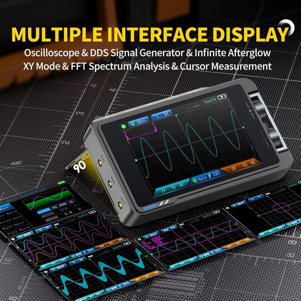 FNIRSI DS215H 2in1 Dual Channel Digital Oscilloscope Signal Generator 50MHz 250MSa/s