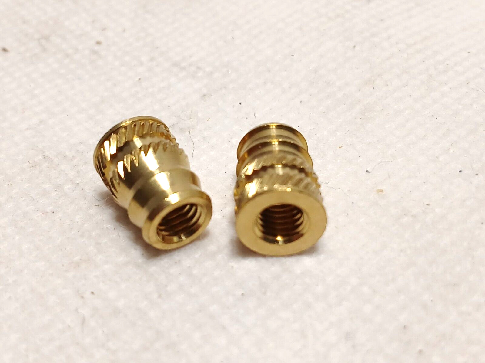 100 pcs #10-32 Brass Threaded Tapered Heat-Set Inserts for Plastic 3D Printing