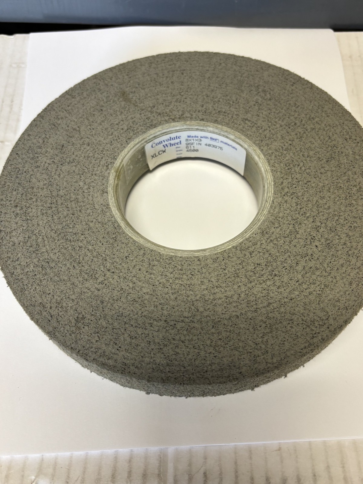 XL Deburring Convolute Wheel, 9S Fine, 8 in x 1 in x 3 in