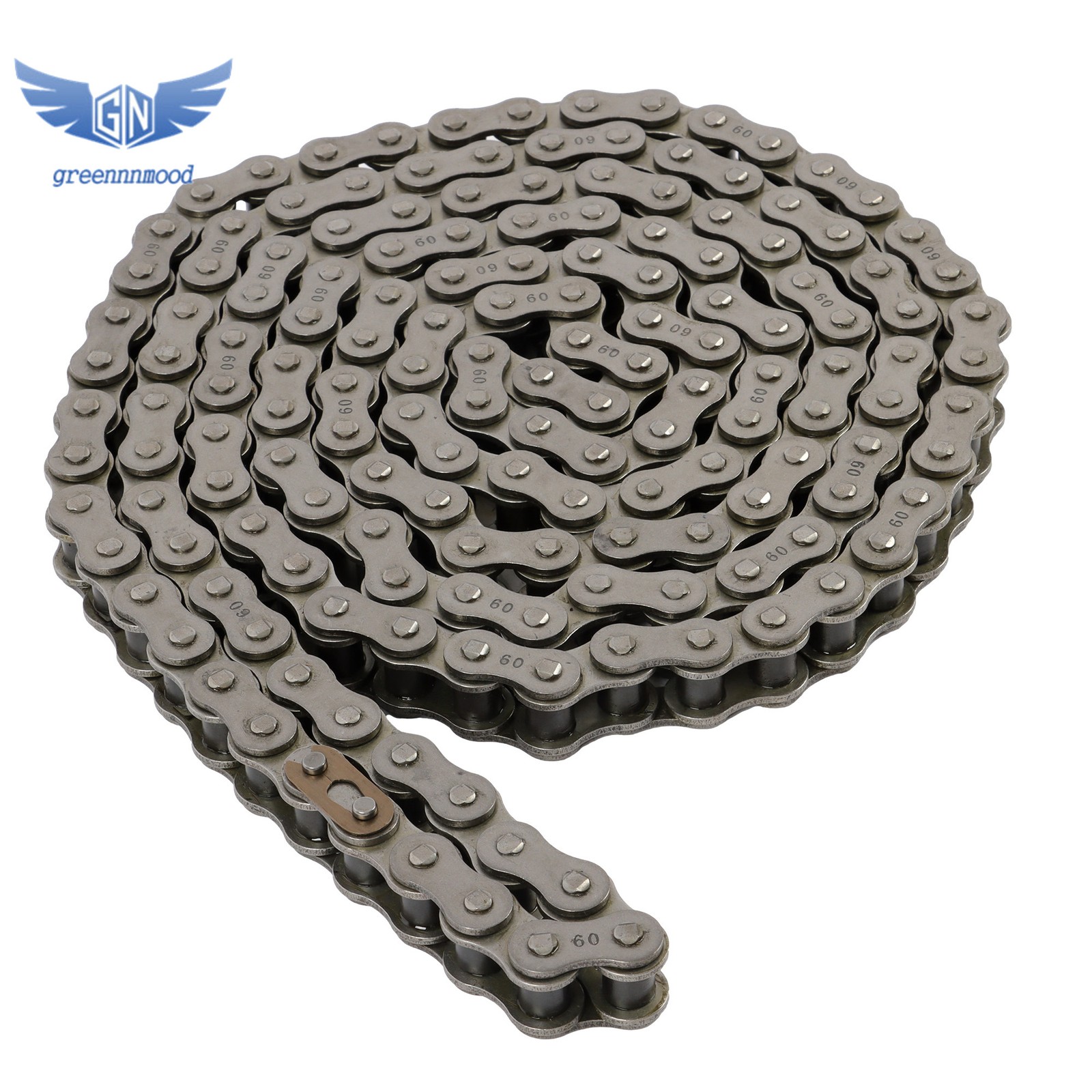 #60 Roller Chain × 10 feet + 2 Connecting Links + Carbon Steel