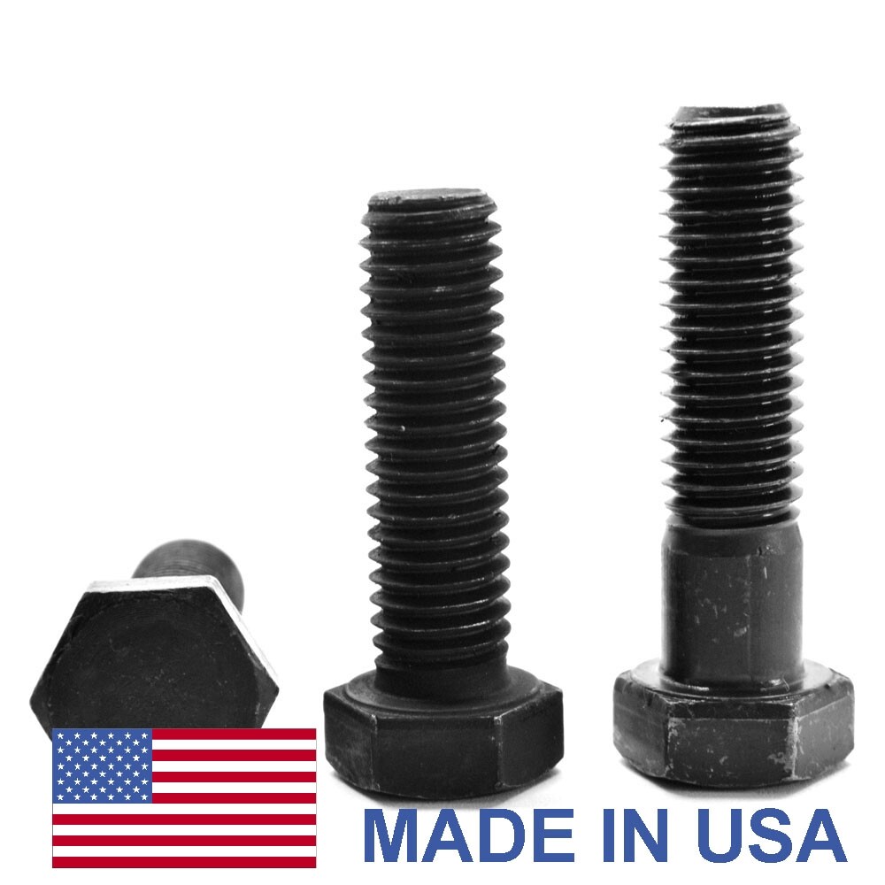1/2″-13 x 4″ (PT) Coarse Grade 5 Hex Cap Screw (Bolt) – USA Black Oxide