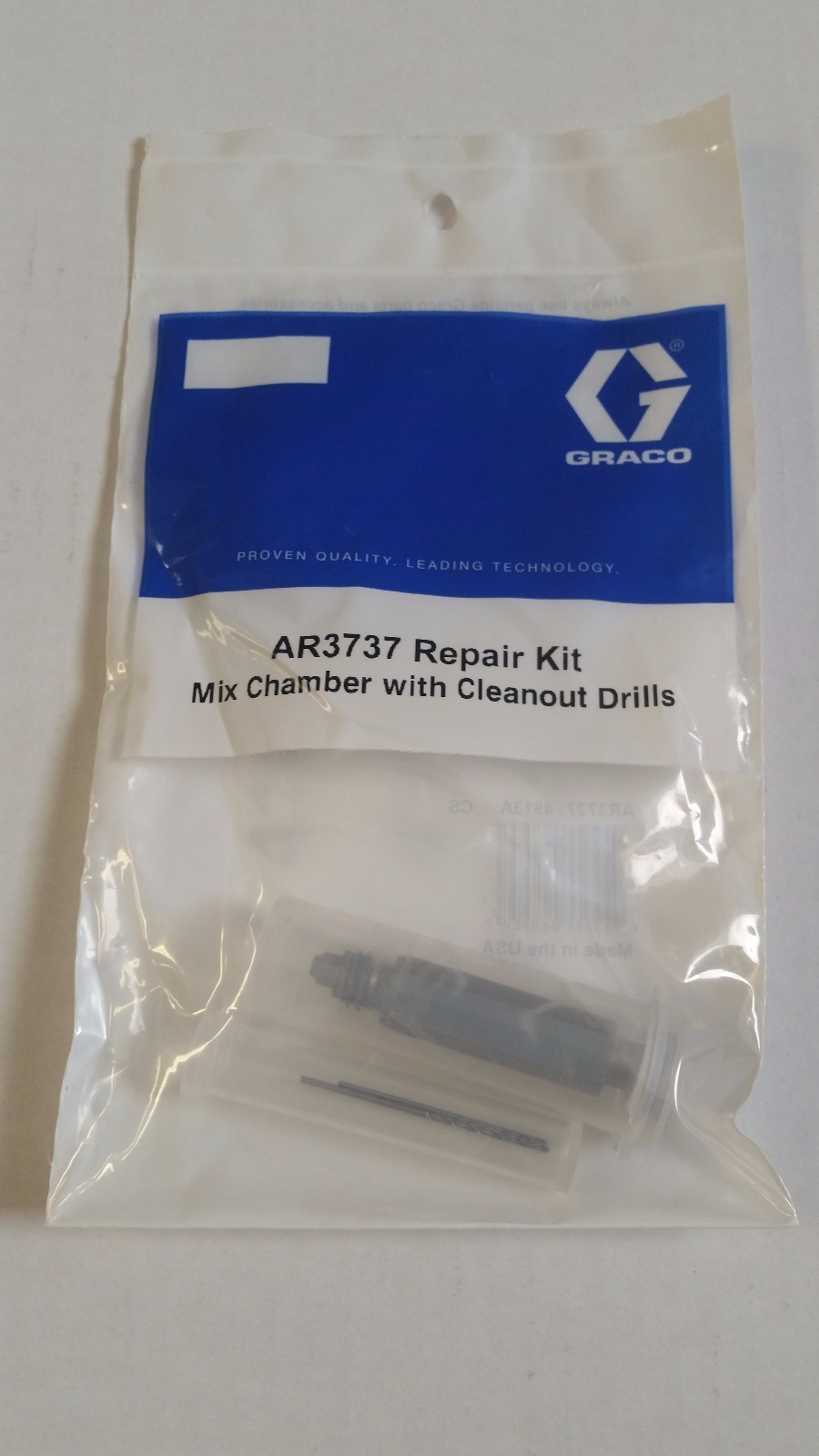 AR3737 Round Mixing Chamber with 2 drill bits, Graco Fusion Air Purge AP