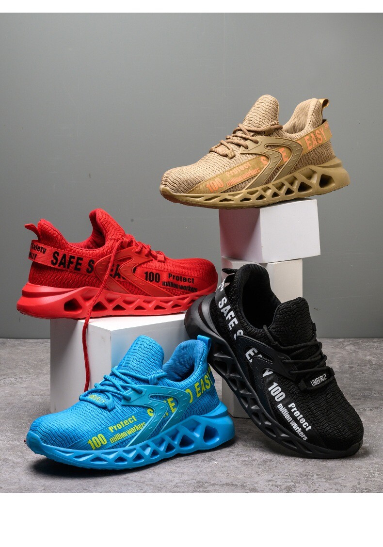 Safety Shoes Mens Work Shoes Steel Toe Cap Lightweight Walking Protective Shoes 311