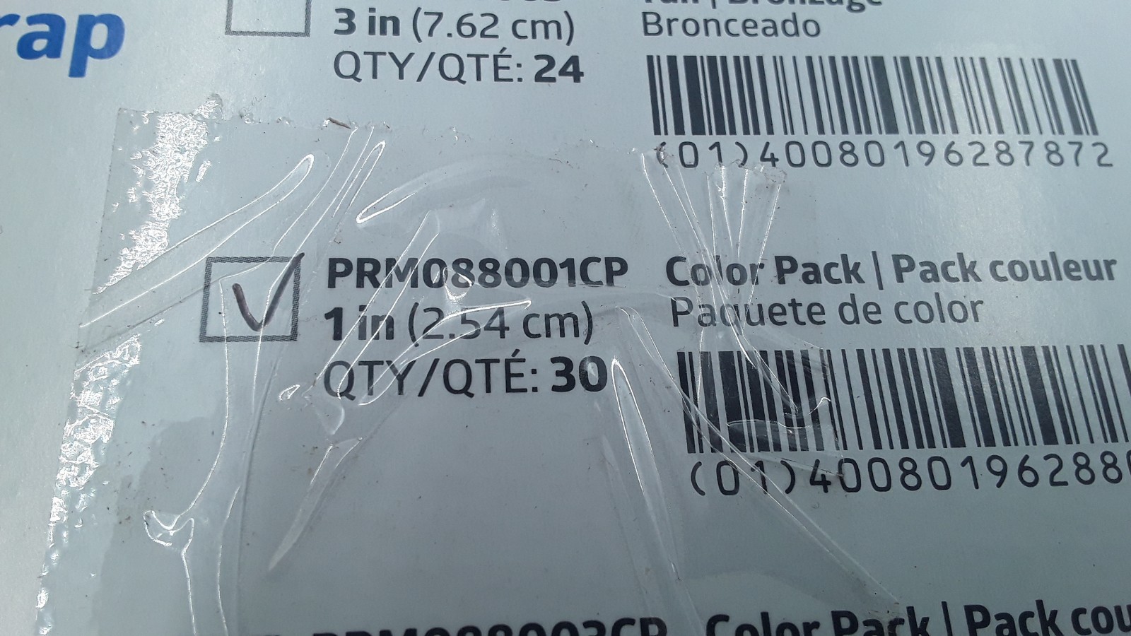 Medline Self Adherent Wrap Color Pack PRM088001CP 1in Case of 30 Lot of 2 Cases