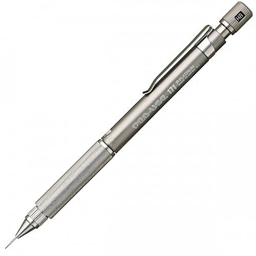 Platinum Fountain Pen Mechanical Pencil Pro Use 171 0.3mm Silver MSDA-1500A#9