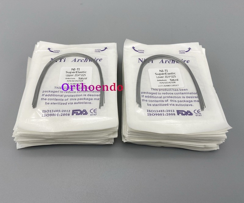100Pcs Dental Ortho Super Elastic Niti Arch Wire Round Rectangular Wires Natural