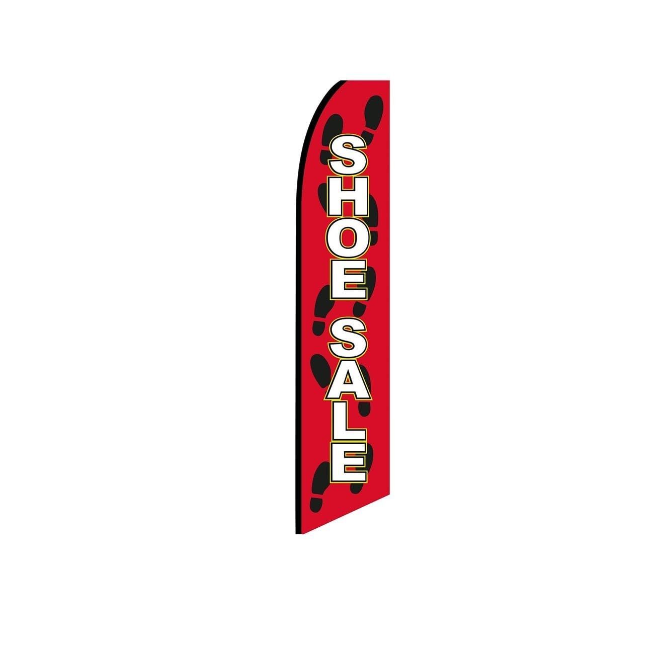 Shoe Sale Red Swooper Flutter Feather Flag | 3ft W x 11.5ft Tall