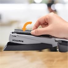 Stapler – InPower, One Touch Heavy Duty Red Office Stapler with Built-in Staple