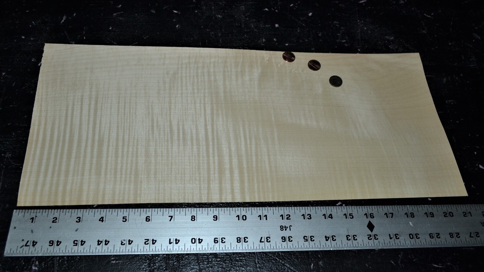 Curly Maple Raw Wood Veneer Sheet 8.5 x 21 inches 1/42nd 4665-91