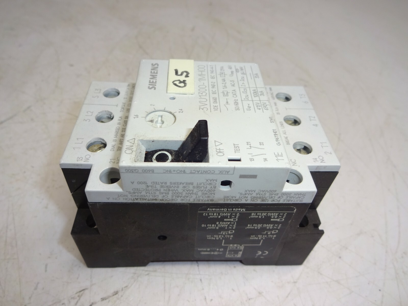 Siemens 3vu1300-1mh00 Motor Starter Protector