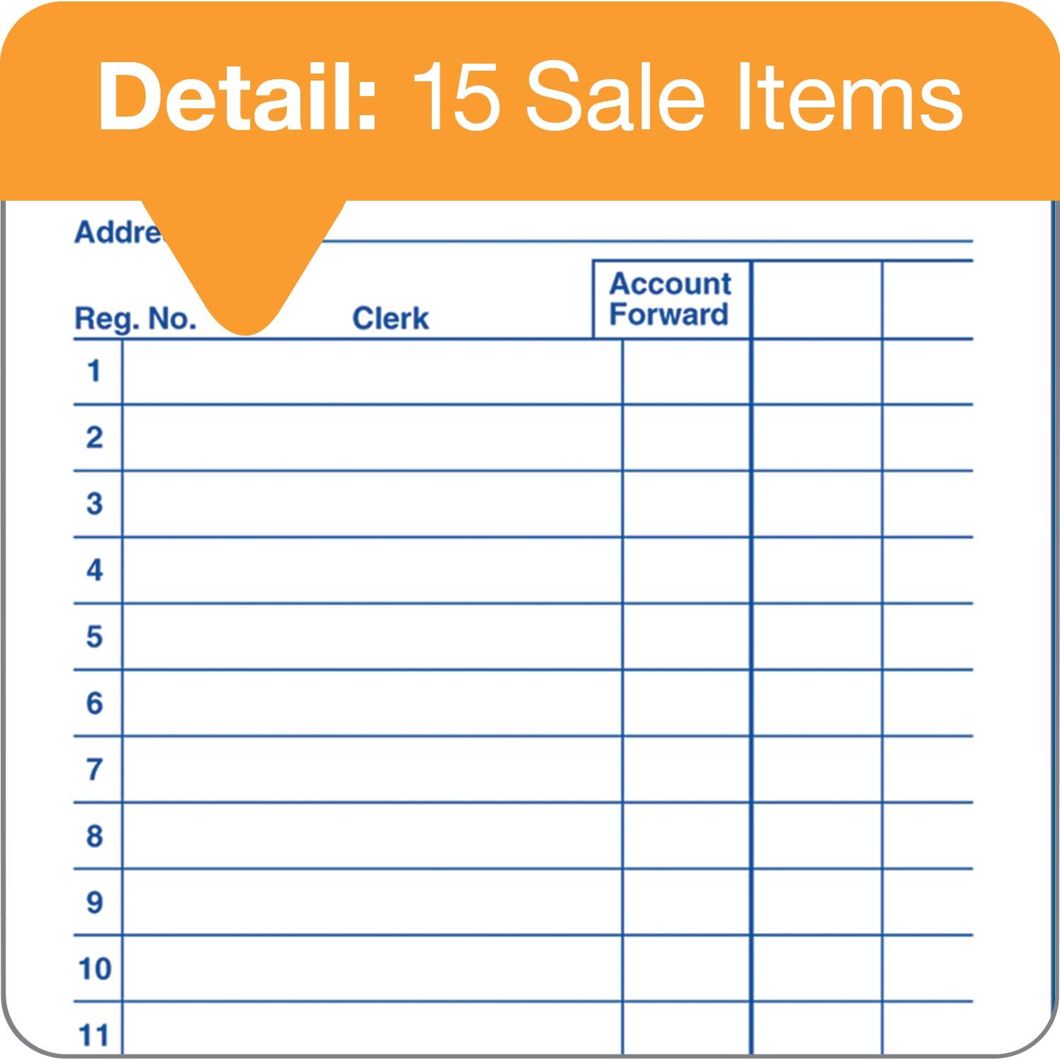Adams General Purpose Sales Book, 2-Part, 3 Count (Pack of 1), White/Canary