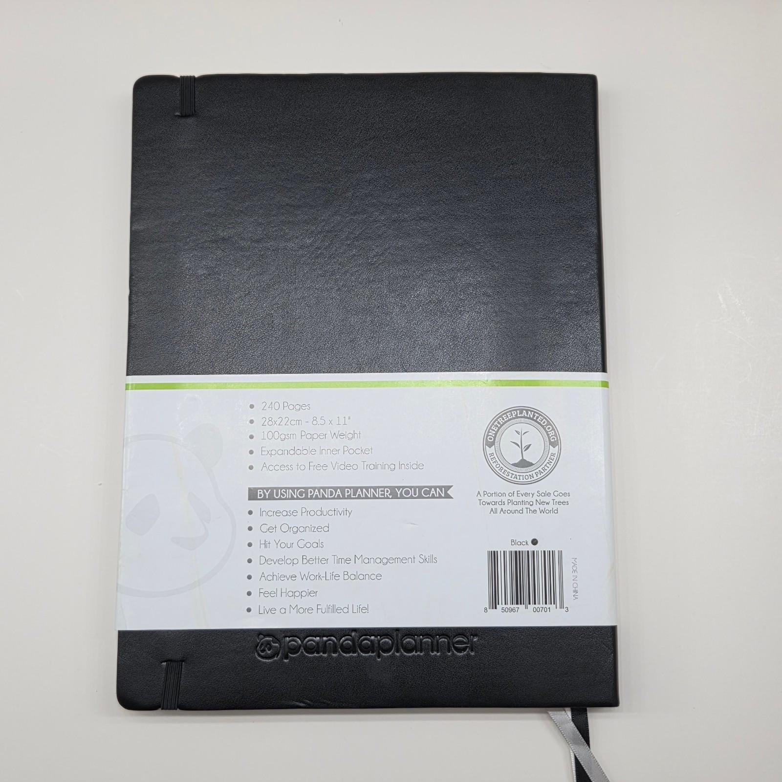 Panda Planner Pro Non-Dated 6 Month Weekly Daily Softcover Black Lg 8.5″ x 11″