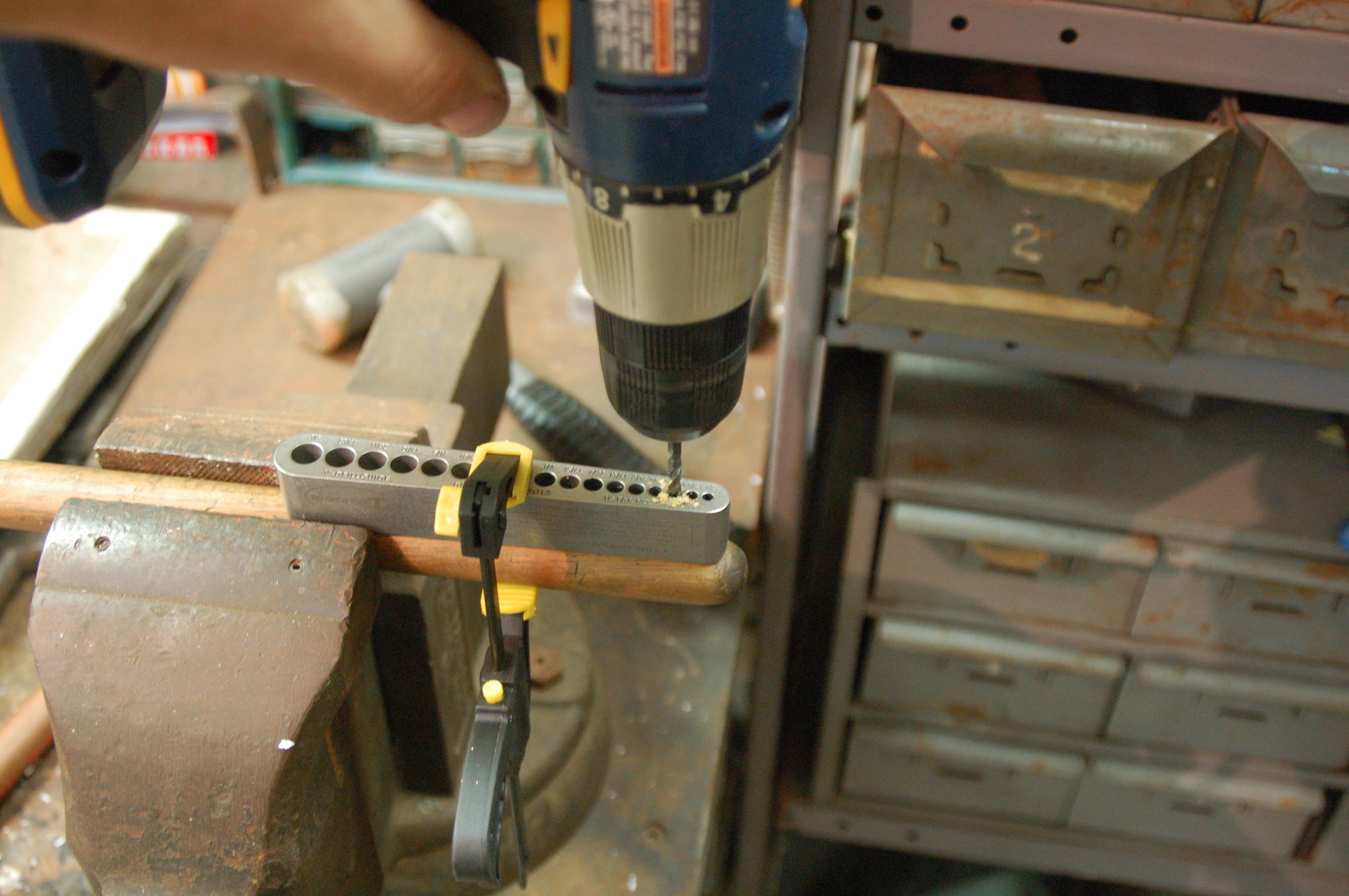 Drill Block – 17 holes – comparable to a portable drill press – drill anywhere!