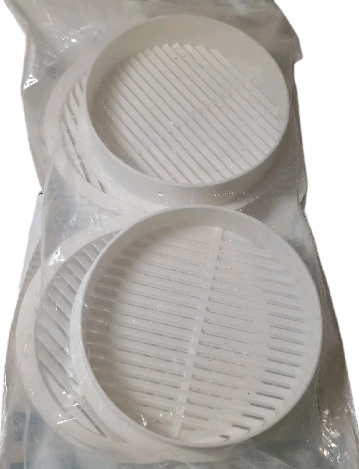 GAF Master Flow 4 in. Resin Circular Mini Wall Louver Soffit Vent 4Pk RLSC4