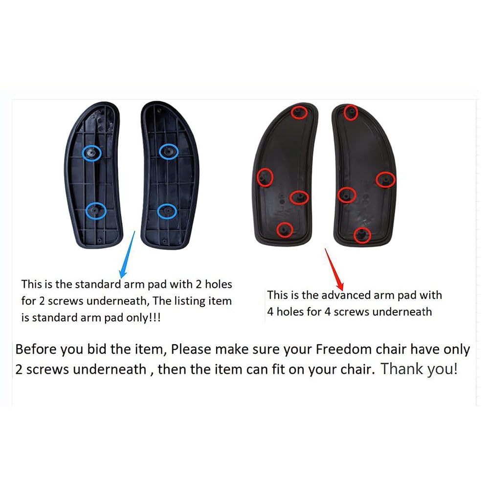 MingYi.office Vinyl Arm Pads Caps for Humanscale Freedom Office Small, Black
