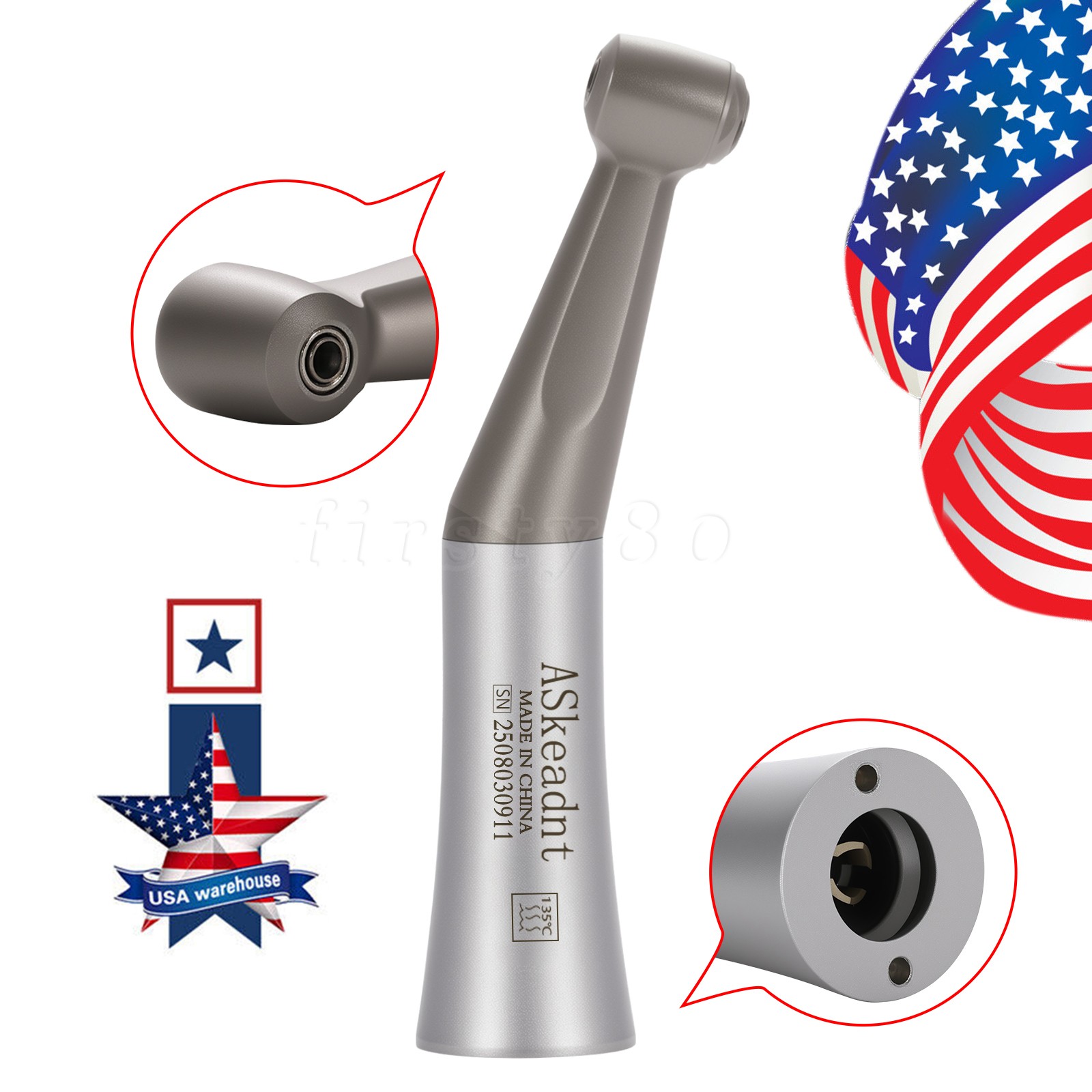 Dental 1:1 Low Speed Contra Angle Handpiece Implant For ø2.35mm Bur FX205 E-Type