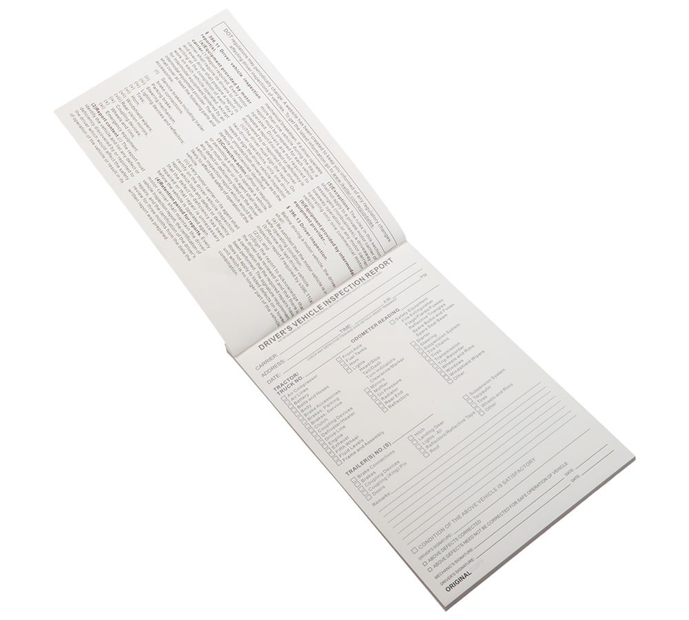 5-1/2″x8-1/2″Driver’s Vehicle Inspection Report Book for Truck Drivers 10 Pcs