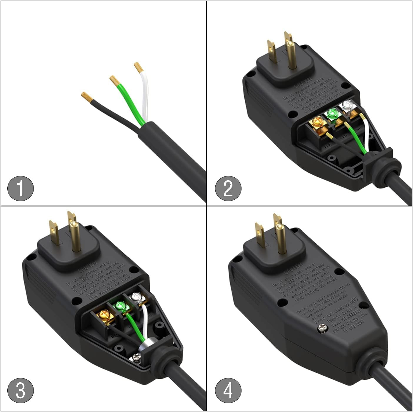 GFCI Replacement Plug Assembly Auto Reset 15 Amp 3 Prongs, 5 Years Warranty, …