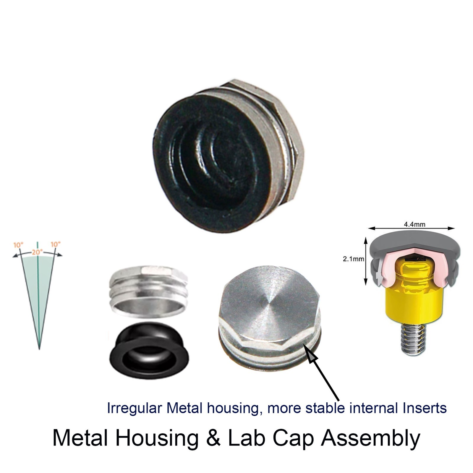 US Multi Pack Dental Male Cap Inserts for Locator Abutment Retention Cap Replace