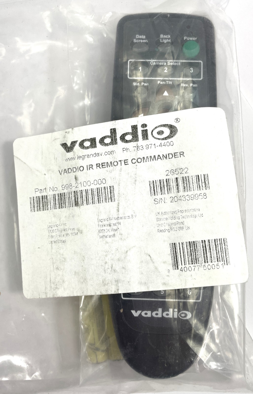 OPEN-BOX Vaddio RoboShot 12E HDMI HDBT PTZ Camera Black 999-99400-000