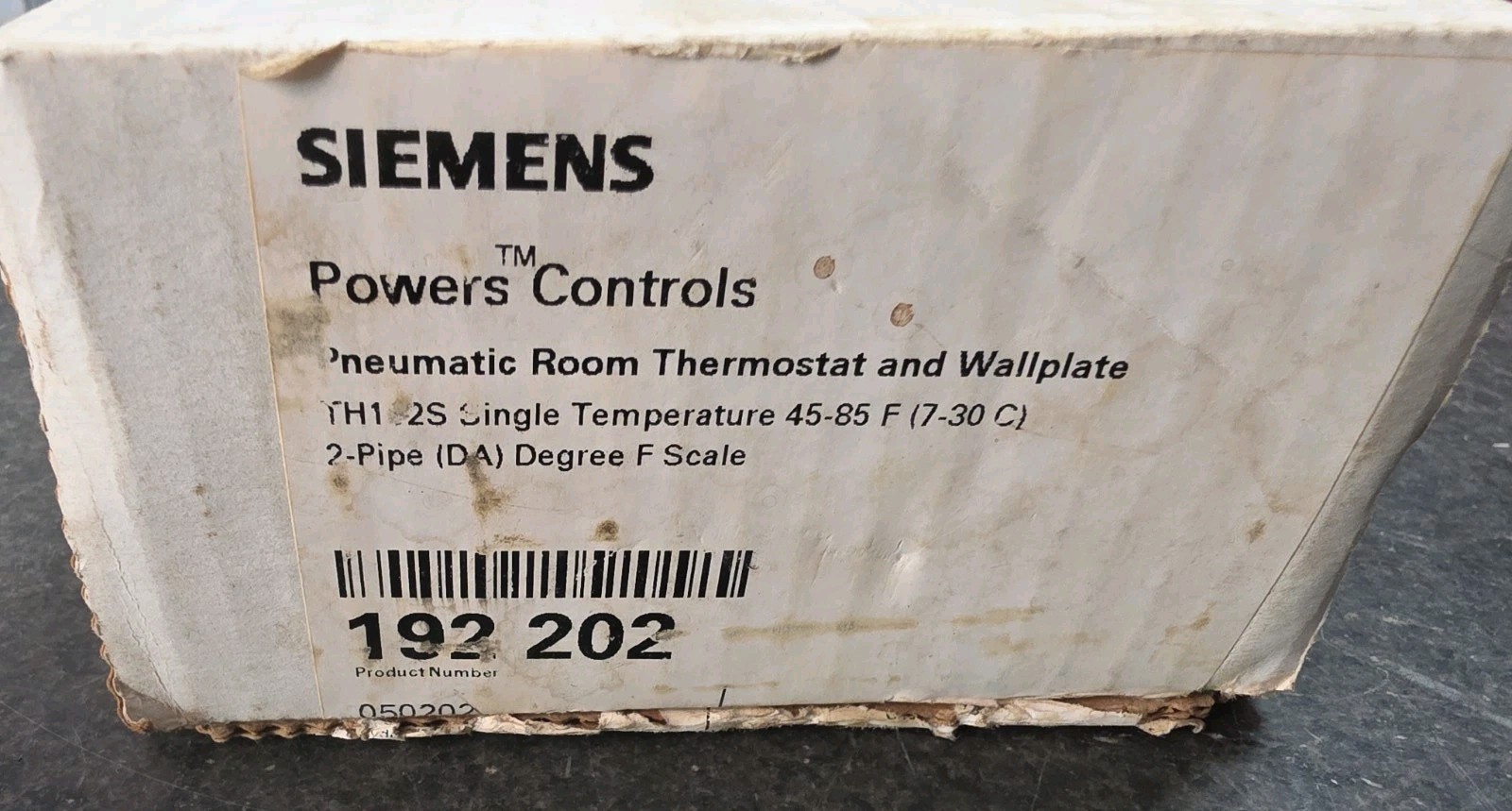 Siemens Powers Controls 192-202 Pneumatic Room Thermostat Chassis Kit w/ 192-644