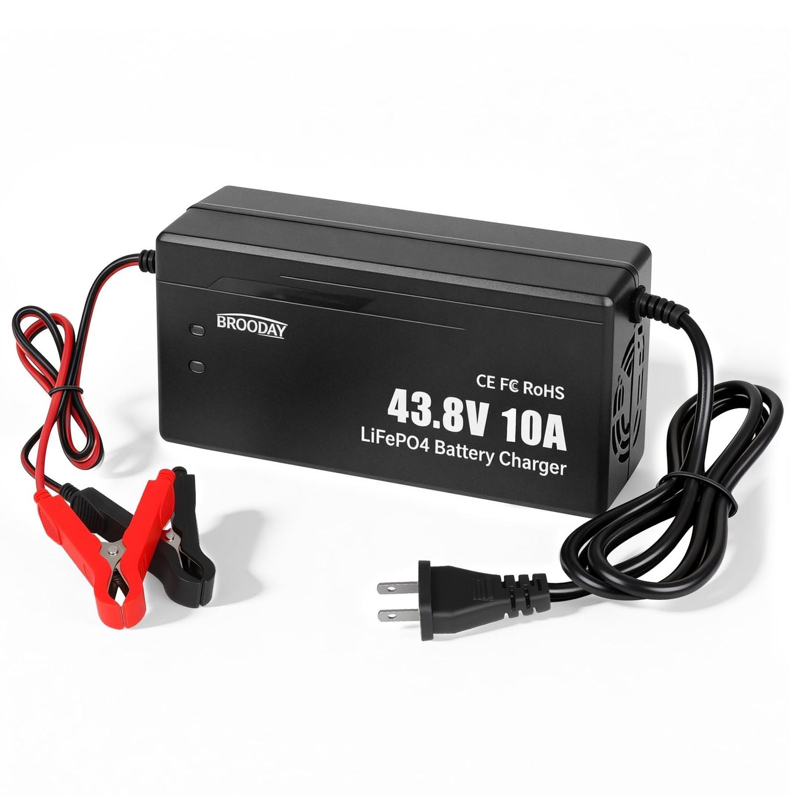36V 10A LiFePO4 Battery Charger, 43.8V Lithium Battery Charger, Fast Charging…