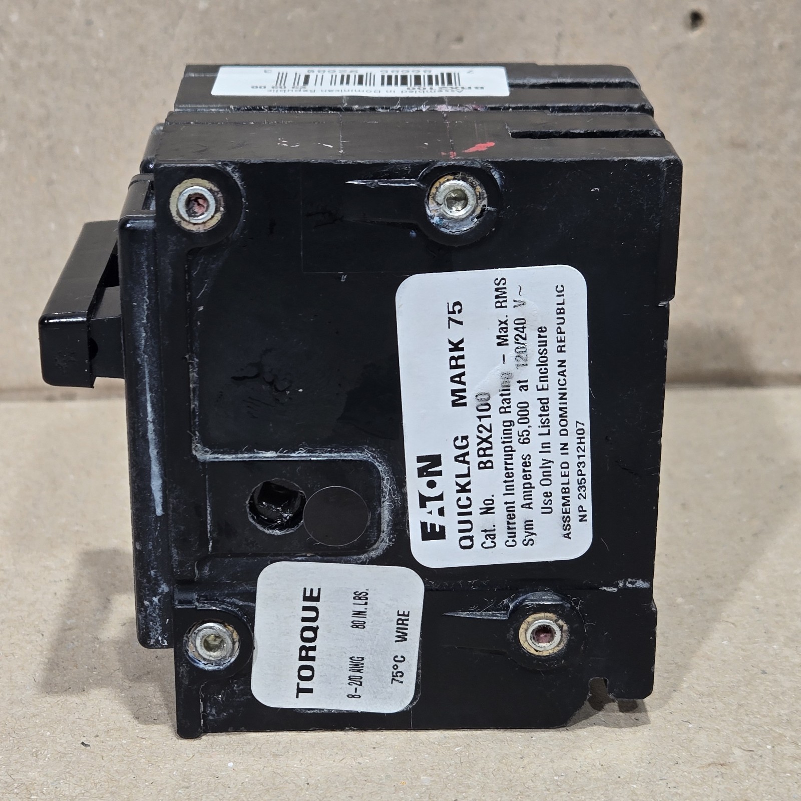 EATON BRX2100 100 Amp Molded Case Circuit Breaker Plug-In – 100 Amp – 2 Pole
