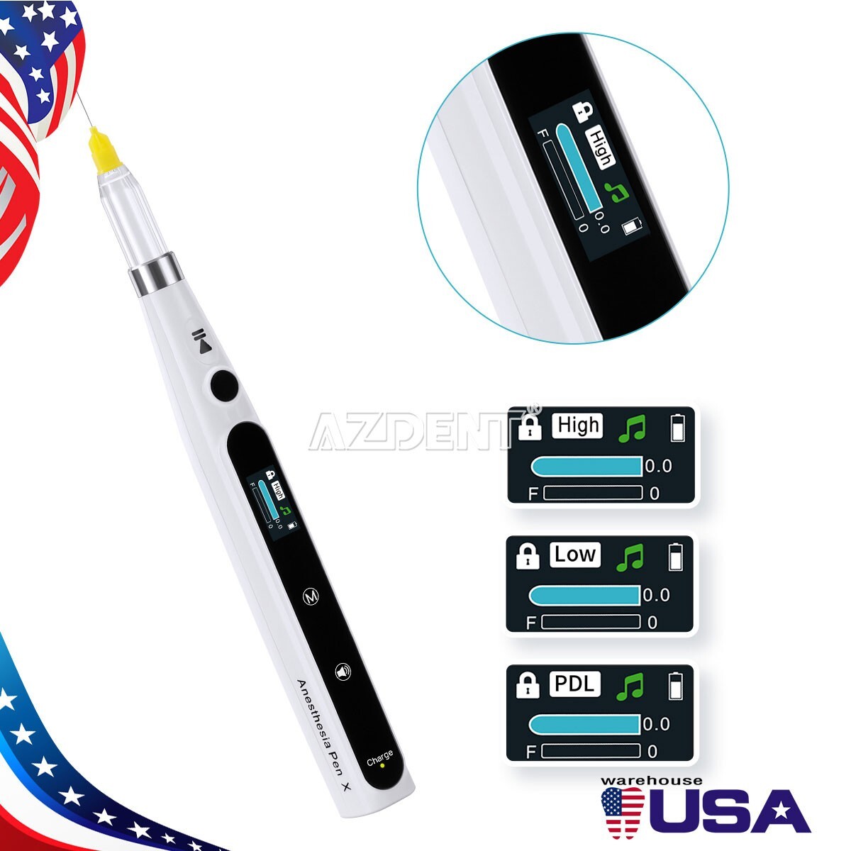 AZDENT Dental Painless Oral Local Anesthesia Delivery Device Injection Pen
