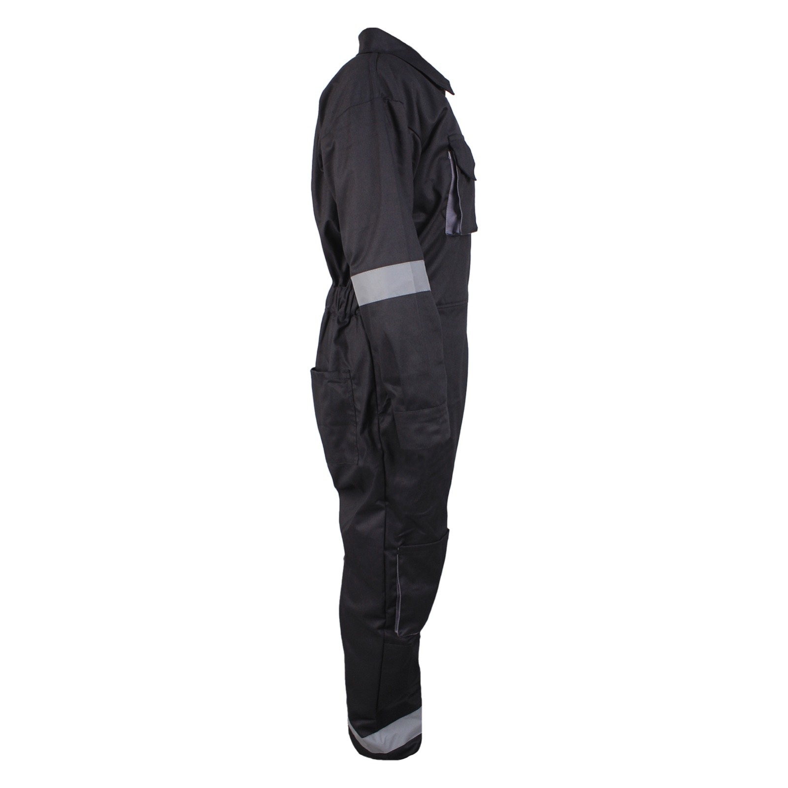 Black Work Wear Men’s Overalls Boiler Suit Coveralls Mechanics Protective