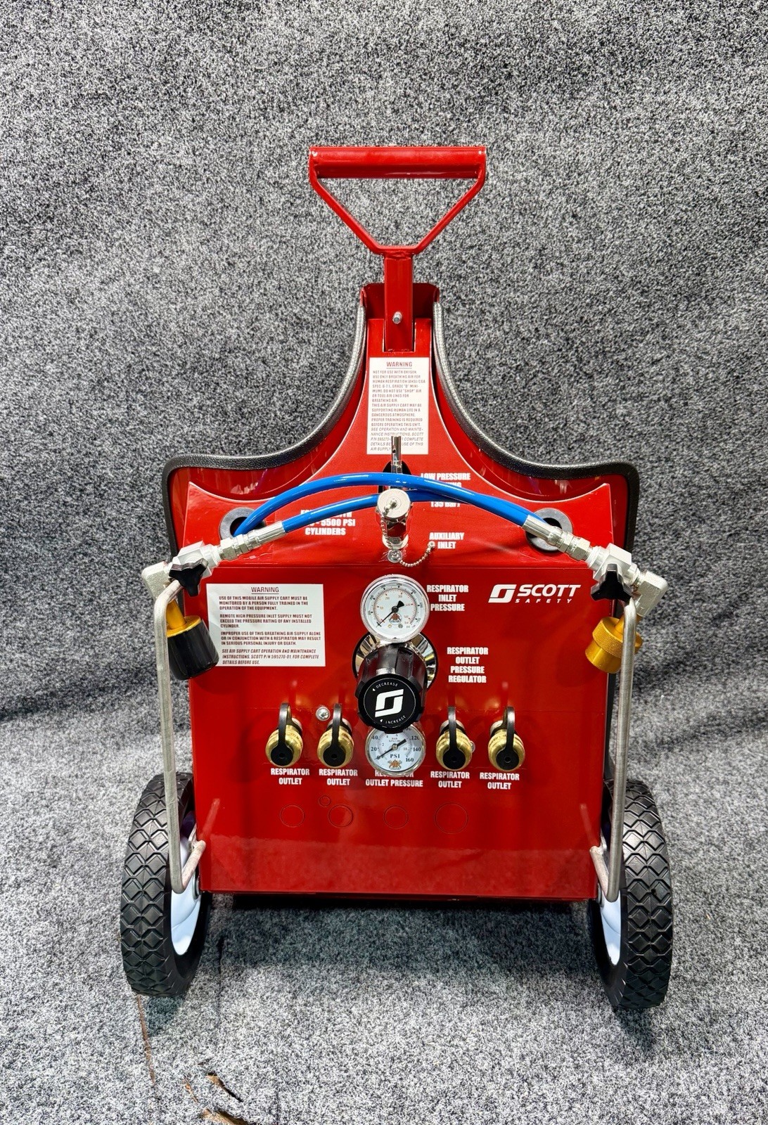3M 805826-01 Scott Safety Mobile Air Cylinder Cart, 4 Outlet, 2 Cylinder, SCBA