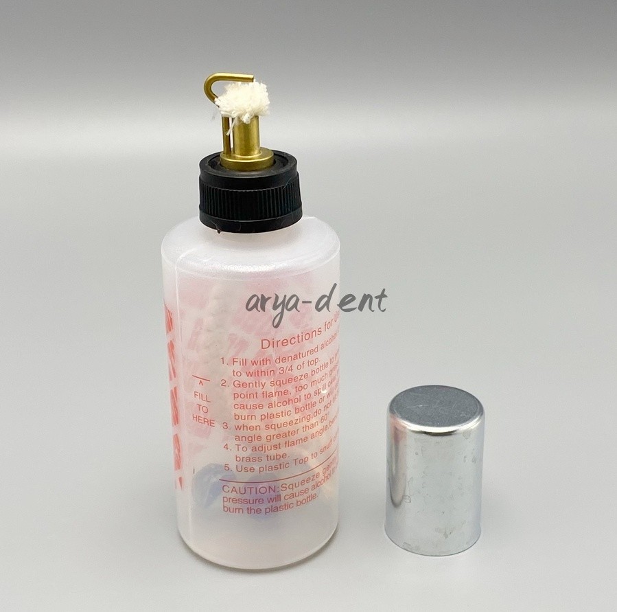Dental Lab Alcohol Burner Lamp Torch Flame Bottle Metal Plastic Nozzle