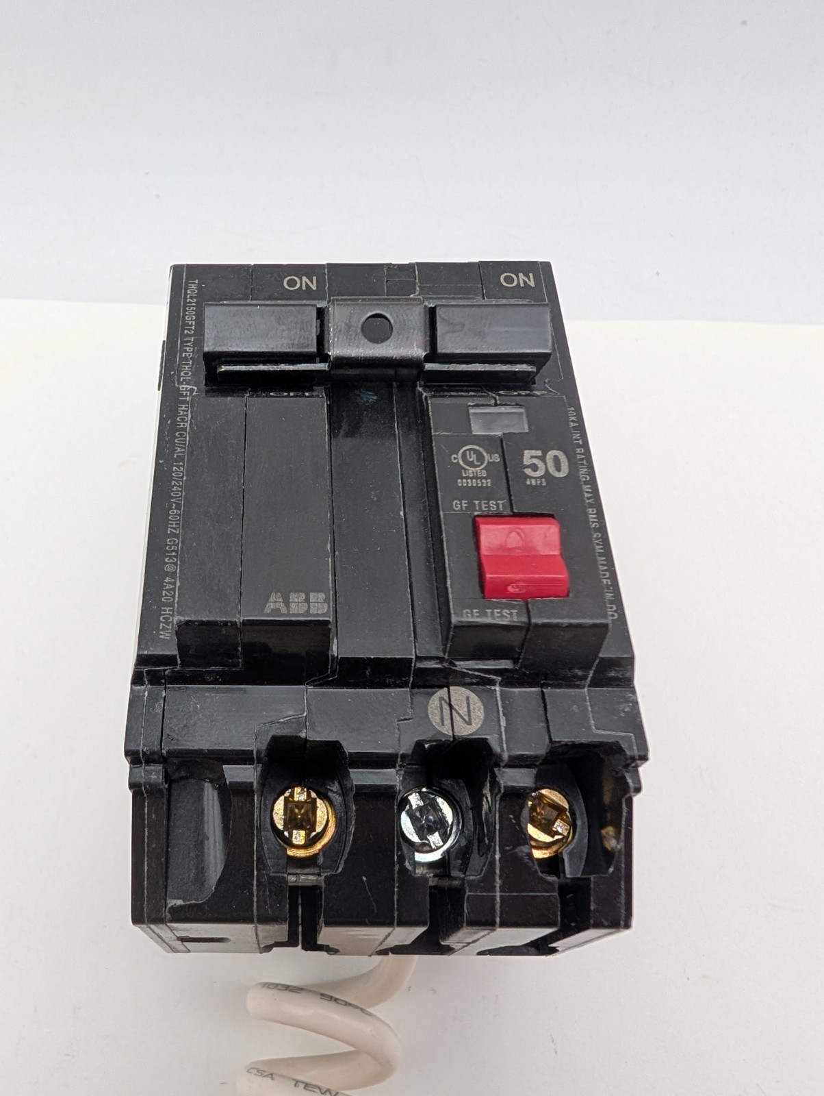 ABB 50Amp 2-Pole GFCI Ground Fault Breaker THQL2150GFT2A 240V (No Box)