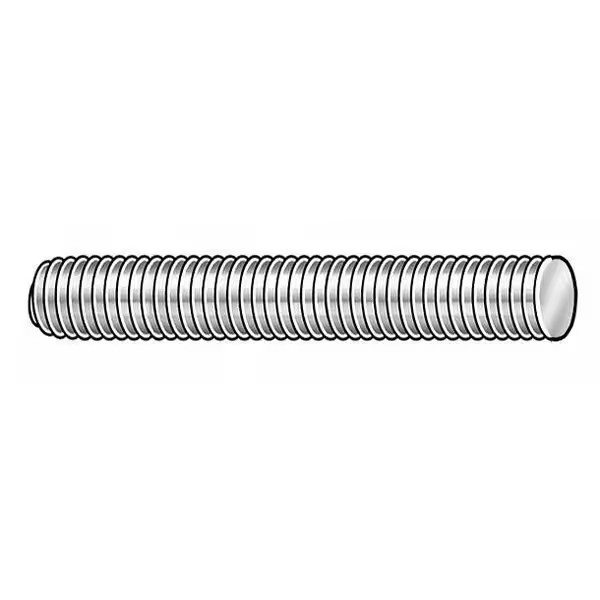 Manufacturer Varies Fully Threaded Rod, 7/16″-14, 12 in, Steel, Grade 2, Plain