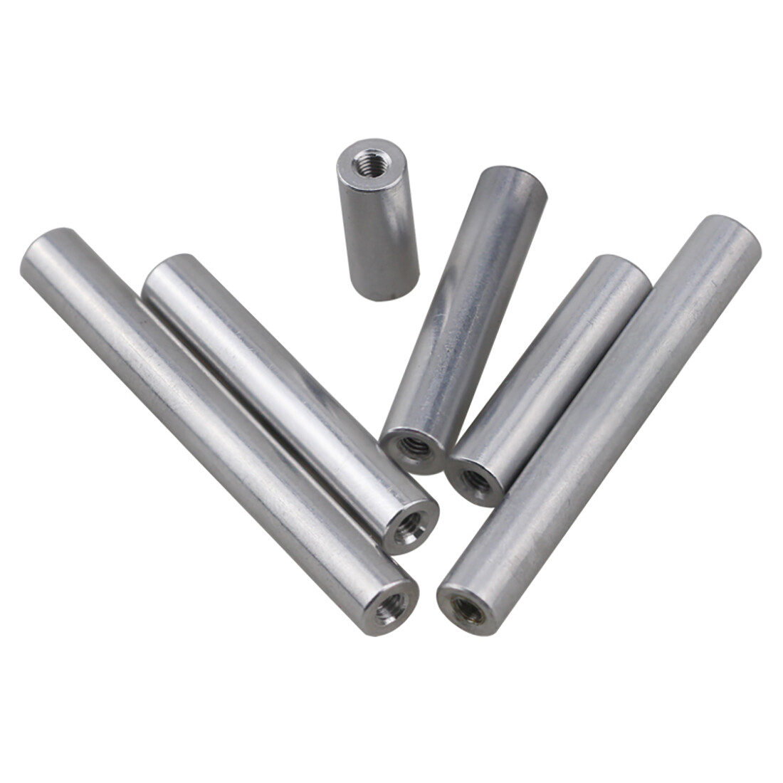 M2-M10 Aluminum Alloy Thread Sleeve Rod Bar Stud Round Connector Tube Long Nuts